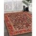 Machine Washable Traditional Tomato Red Rug in a Family Room, wshtr2564