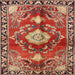 Square Traditional Sand Brown Persian Rug, tr2565