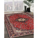 Traditional Orange Salmon Pink Persian Rug in Family Room, tr2566