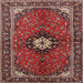 Square Traditional Orange Salmon Pink Persian Rug, tr2566