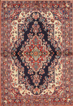 Machine Washable Traditional Saffron Red Rug, wshtr2567