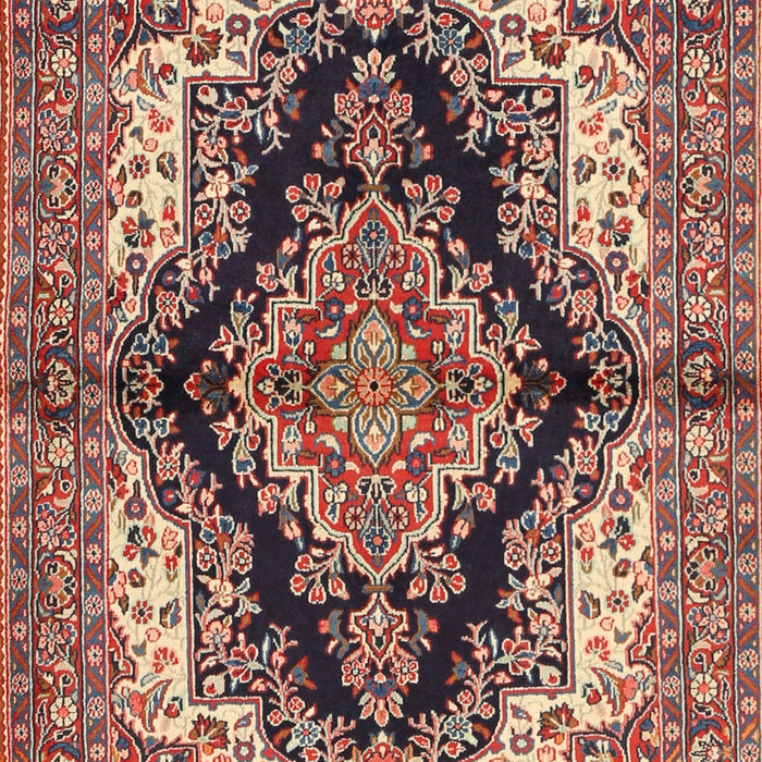 Machine Washable Traditional Saffron Red Rug, wshtr2567