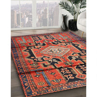 Traditional Orange Salmon Pink Persian Rug, tr2568