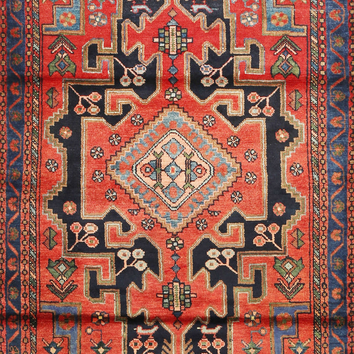 Machine Washable Traditional Orange Salmon Pink Rug, wshtr2568