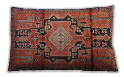 Traditional Classic Rectangular Orange Salmon Pink Lumbar Throw Pillow, 13 inch by 19 inch, lbtr2568