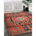 Traditional Orange Salmon Pink Persian Rug in Family Room, tr2568