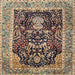 Square Traditional Dark Brown Animal Rug, tr2569