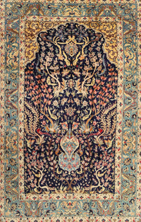 Machine Washable Traditional Dark Brown Rug, wshtr2569