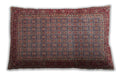 Traditional Classic Rectangular Brown Red Lumbar Throw Pillow, 13 inch by 19 inch, lbtr256