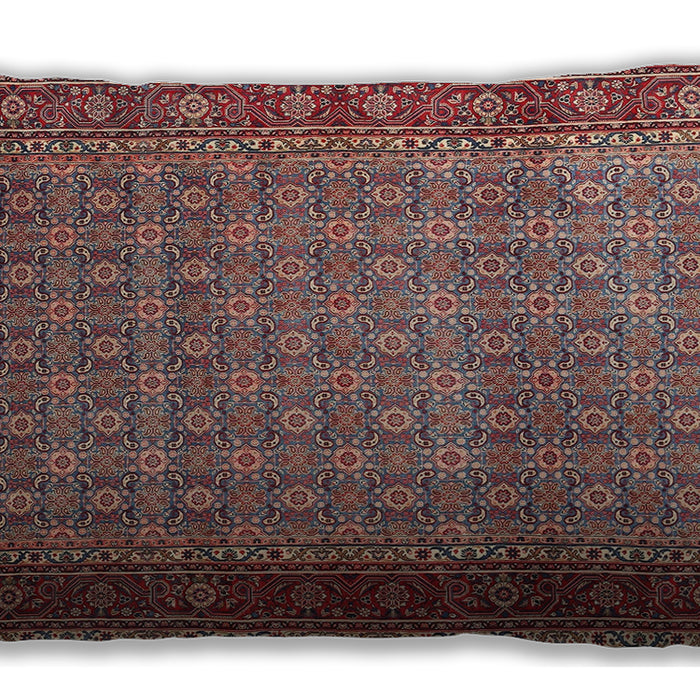 Traditional Classic Rectangular Brown Red Lumbar Throw Pillow, 13 inch by 19 inch, lbtr256