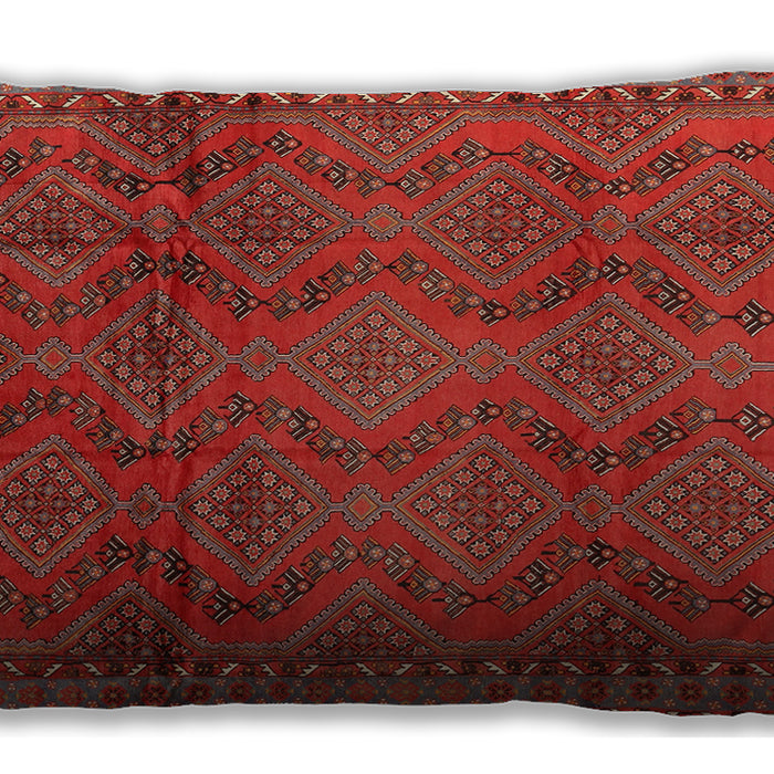Traditional Classic Rectangular Red Lumbar Throw Pillow, 13 inch by 19 inch, lbtr2571