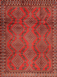 Machine Washable Traditional Red Rug, wshtr2571