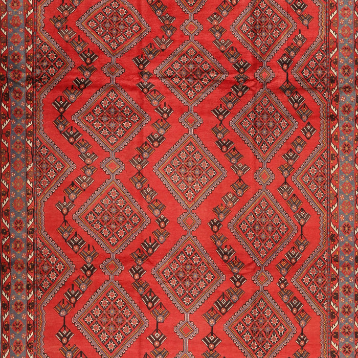 Machine Washable Traditional Red Rug, wshtr2571
