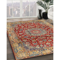 Traditional Brownish Green Medallion Rug, tr2572