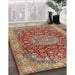 Machine Washable Traditional Brown Green Rug in a Family Room, wshtr2572