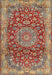 Machine Washable Traditional Brown Green Rug, wshtr2572