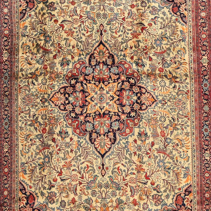Traditional Sandy Brown Medallion Rug, tr2574