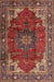 Traditional Saffron Red Medallion Rug, tr2575