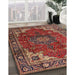 Machine Washable Traditional Saffron Red Rug in a Family Room, wshtr2575