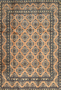 Machine Washable Traditional Dark Brown Rug, wshtr2576