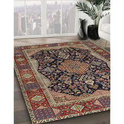 Traditional Brown Persian Rug in Family Room, tr2577