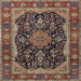 Square Traditional Brown Persian Rug, tr2577