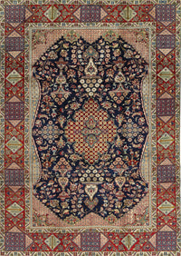 Machine Washable Traditional Brown Rug, wshtr2577