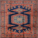 Square Traditional Saffron Red Persian Rug, tr2578