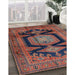 Machine Washable Traditional Saffron Red Rug in a Family Room, wshtr2578