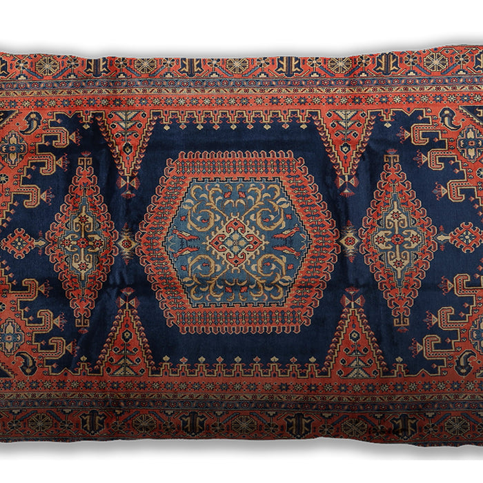 Traditional Classic Rectangular Saffron Red Lumbar Throw Pillow, 13 inch by 19 inch, lbtr2578