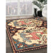 Machine Washable Traditional Dark Sienna Brown Rug in a Family Room, wshtr2579