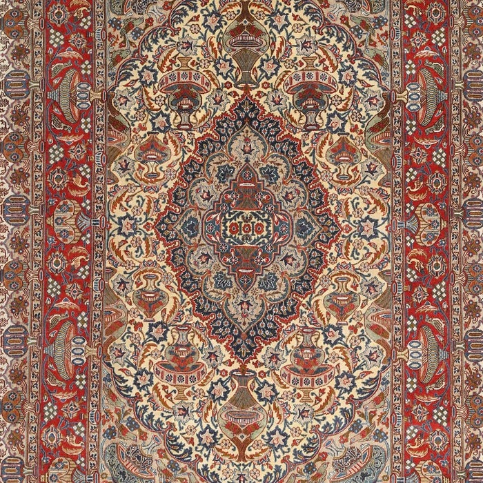 Traditional Brown Red Medallion Rug, tr257