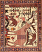 Traditional Saffron Red Animal Rug, tr2580