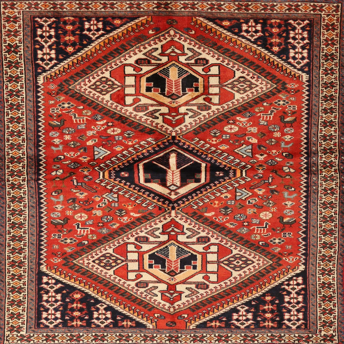Square Traditional Red Persian Rug, tr2581