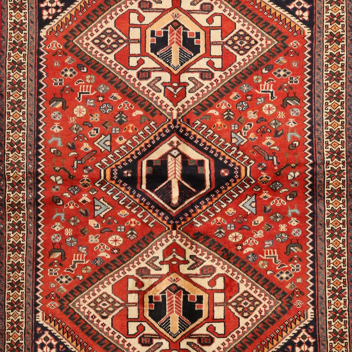 Machine Washable Traditional Tomato Red Rug, wshtr2581