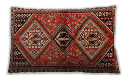 Traditional Classic Rectangular Tomato Red Lumbar Throw Pillow, 13 inch by 19 inch, lbtr2581