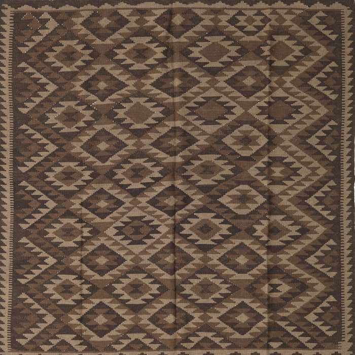 Square Traditional Brown Southwestern Rug, tr2582
