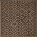 Square Traditional Brown Southwestern Rug, tr2582