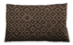 Traditional Classic Rectangular Brown Lumbar Throw Pillow, 13 inch by 19 inch, lbtr2582