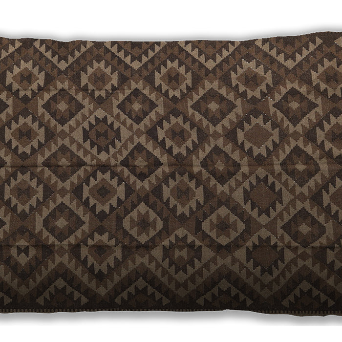 Traditional Classic Rectangular Brown Lumbar Throw Pillow, 13 inch by 19 inch, lbtr2582