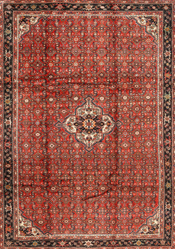 Machine Washable Traditional Orange Salmon Pink Rug, wshtr2585