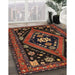 Machine Washable Traditional Sienna Brown Rug in a Family Room, wshtr2586