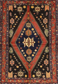 Machine Washable Traditional Sienna Brown Rug, wshtr2586