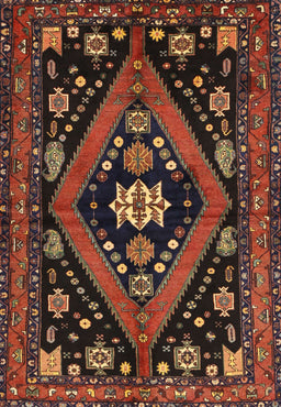 Machine Washable Traditional Sienna Brown Rug, wshtr2586