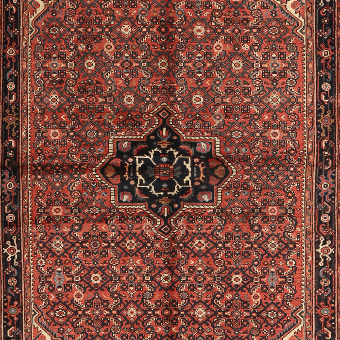 Machine Washable Traditional Saffron Red Rug, wshtr2588