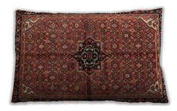Traditional Classic Rectangular Saffron Red Lumbar Throw Pillow, 13 inch by 19 inch, lbtr2588