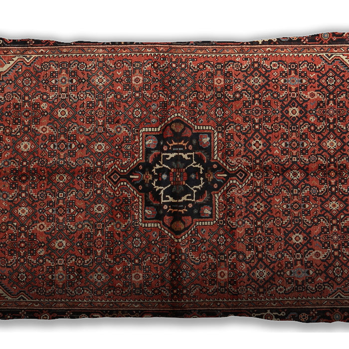 Traditional Classic Rectangular Saffron Red Lumbar Throw Pillow, 13 inch by 19 inch, lbtr2588