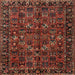 Square Traditional Sienna Brown Persian Rug, tr2591