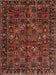 Machine Washable Traditional Sienna Brown Rug, wshtr2591