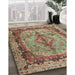 Traditional Chestnut Brown Persian Rug in Family Room, tr2592